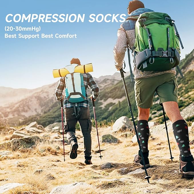 bropite Halloween Compression Socks for Women & Men-Pumpkin Ghost 6 Pairs 20-30mmhg Support Running Nurse Travel