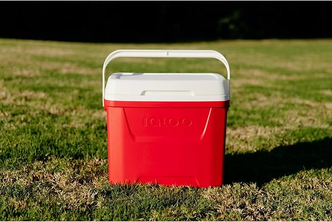 Igloos Cooler Hard-Sided Ice Chest, Insulated Portable Cooler, Heavy-Duty, Leak-Resistant Lid, Lightweight Ergonomic Handle
