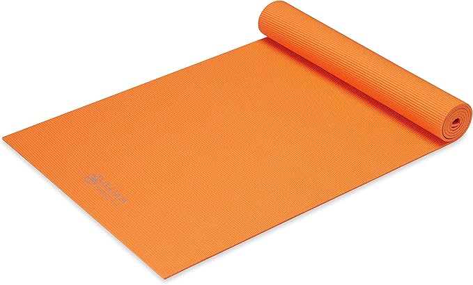 Gaiam Essentials Thick and Thin Yoga Mat Fitness & Exercise Mat with Easy-Cinch Carrier Strap