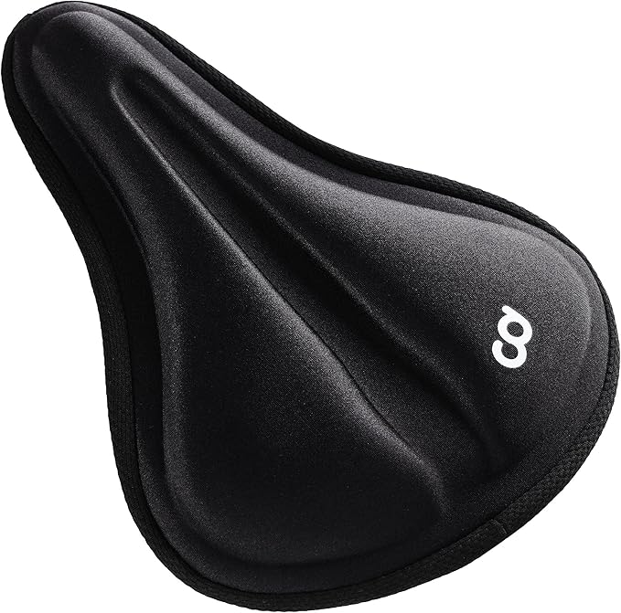 CyclingDeal Premium Bike Seat Cushion Cover - Padded Soft Comfort Gel Saddle Pad for Men’s & Women’s - Compatible with Indoor MTB Road Bicycles