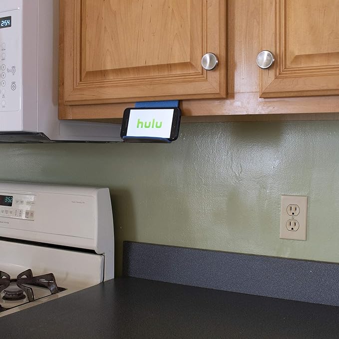 DTLgear Trek Stand Flexible Phone and Small Tablet Holder for Airplane, Office, Desk, Treadmill, Hotel, Kitchen, Plane Travel Essentials