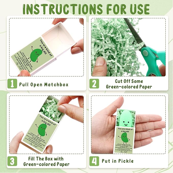 Wettarn 24 Sets Appreciation Pickle Gifts Cute Stress Balls with Support Gift Boxes Inspirational Party Favors for Employee Coworker Friends Office Positive Relief Toys