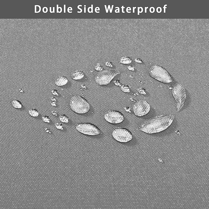 idee-home Outdoor Bench Cushion Waterproof, Bench Cushions for Outdoor Furniture, Patio Porch Swing Replacement Seat Pad with Ties for Garden Backyard, 42 x 18 Inch Grey