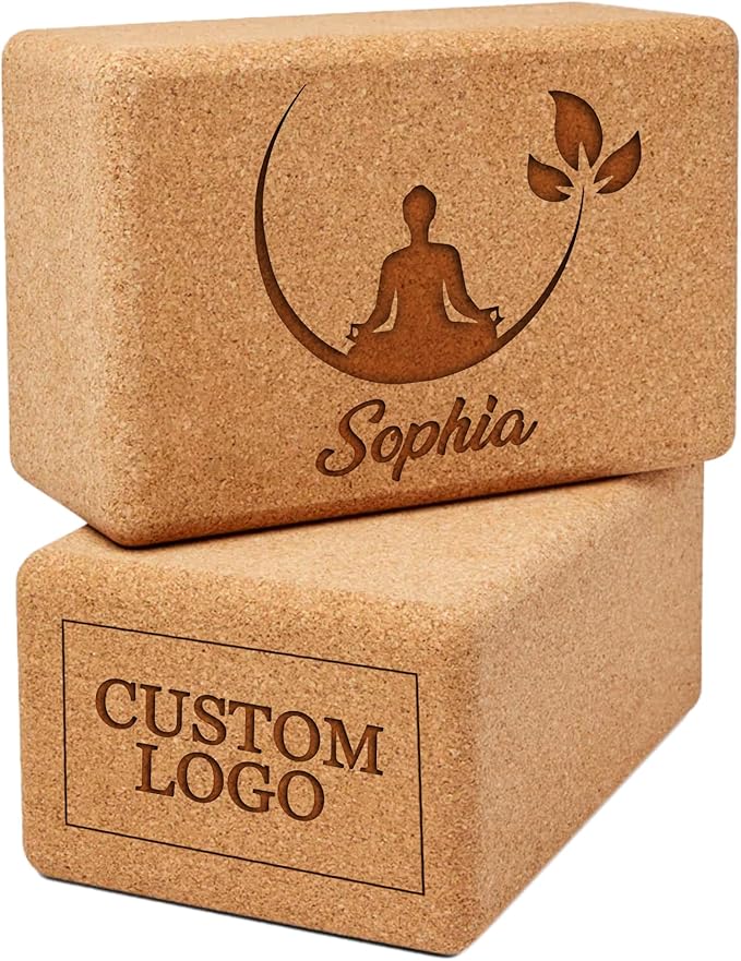 Personalized Yoga Blocks 2 Pack with Custom Design, Yoga Blocks for Women, Exercise blocks Yoga Blocks Soft Non-Slip for Pilates, Meditation, Custom Yoga Accessories