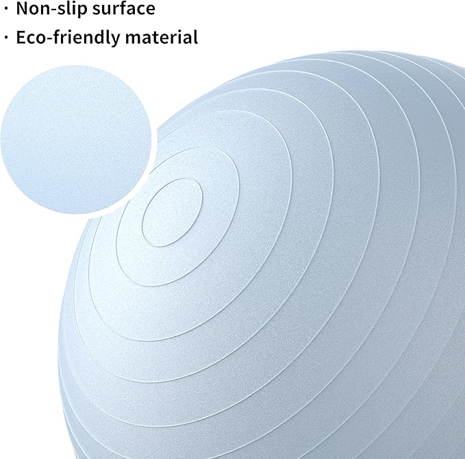 FITMIND_ Extra Thick Exercise Ball Yoga Ball 22in/26in/30in for Workout Pregnancy Stability,Anti-Burst and Slip Resistant Swiss Ball with Pump for Yoga, Pilates, Fitness,Birthing,Physical Therapy
