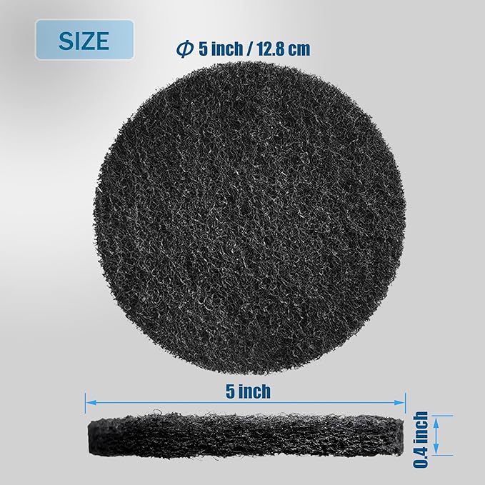 12-Pack Universal Stick-on Trash Can Odor Absorbing Filters, Thick Design Activated Charcoal Purifying Deodorizer for Trash Cans, Compost Buckets, Countertop and Recycle Bins (Round)