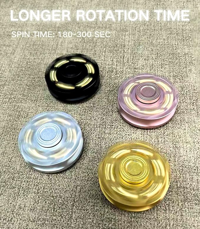 4pcs Alloy Metal Fidget Spinners,High-Speed Bearing & Weight Adjustable,Stress Relief Fidget Toys Adults