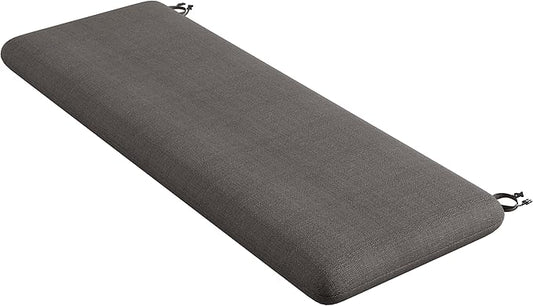 Codi Outdoor Bench Cushion for Patio Furniture 60x18x3 Inch – Linen Texture, Fade Resistant, Waterproof, Removable Cover, Comfortable High-Density Foam for Garden & Porch, Grey