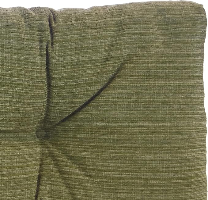 Klear Vu The Gripper Omega Non-Slip Tufted Bench Cushion for Indoor Furniture, Entryway Storage, Bay Window, 35 Inches, Chenille Green