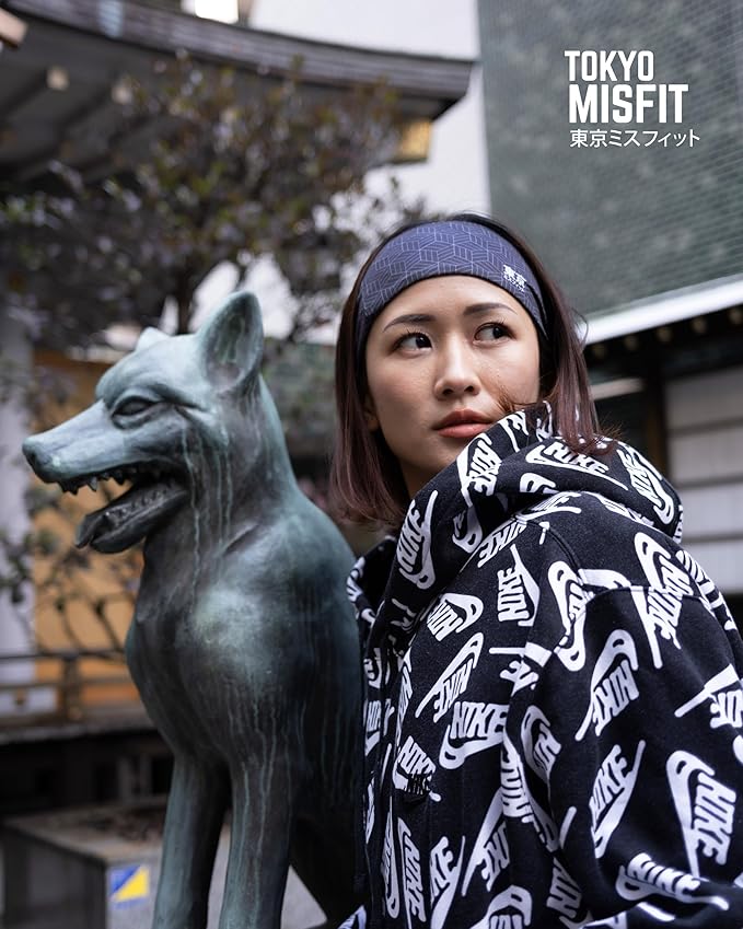 Tokyo Misfit - Japanese Headbands for Men & Women, Sweat Band, Workout, Yoga, Fashion, Running, Sports, Basketball, Bandana