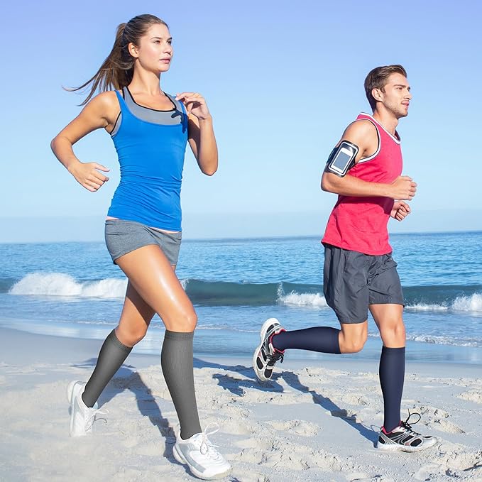 Compression Socks for Women & Men 15-20 mmHg, Best for Medical, Nursing, Running, Athletic, Varicose Veins, Travel