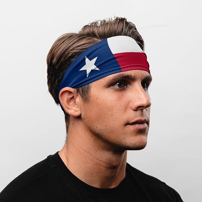Suddora State Flag Tapered Headbands - Workout, Sports, Costume and State Pride