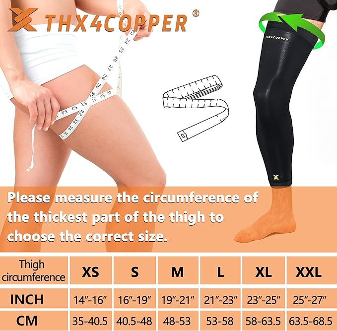 THX4COPPER Compression Full Leg Sleeves(Pair)