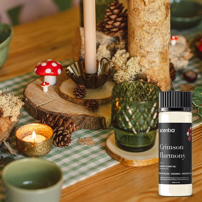 Christmas Fragrance Oil Set – Winter Essential Oils for Diffusers & Candle Making – Pine Frost, Gingerbread Bliss & Crimson Harmony – Holiday Gift Set – Made in USA – 3×20ml (2.03 fl oz)