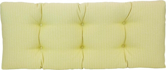 Klear Vu Corner Nook or Piano Seat Omega Non-Slip Tufted Bench Cushion for Indoor Furniture, Entryway Storage, Bay Window, 33 Inches, 15 Yellow
