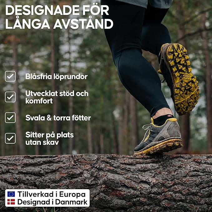 DANISH ENDURANCE Ultra-Comfort Ankle Running Socks - 3 or 5 Pack
