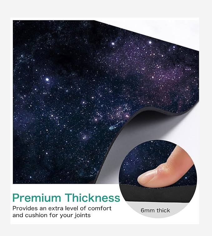 Non Slip Yoga Mat TPE Workout Mat for Men Women, Thick Workout Mat with Carrying Strap, Fitness Mats for Exercise, Yoga, Fitness, Pilates, Floor Workouts (72" x 24" x 6mm)