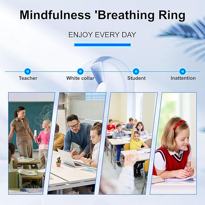 Mindfulness Gifts,Guided Visual Meditation Breathing Tool, Stress Relief Gifts for Women & Night Light for Anxiety Relief,Sleep Aid Device,Self Care Relaxation Gifts for Women Men Kids