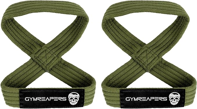 Gymreapers Figure 8 Lifting Straps For Deadlift, Powerlifting, Strongman, & Cross Training Strong Weightlifting Wrist Straps For Men, Women