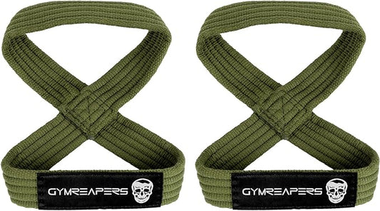 Gymreapers Figure 8 Lifting Straps For Deadlift, Powerlifting, Strongman, & Cross Training Strong Weightlifting Wrist Straps For Men, Women
