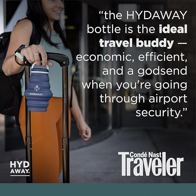 HYDAWAY 17oz Collapsible Water Bottle - BPA-Free, Leakproof, Lightweight, and Space-Saving - Perfect for Travel, Hiking, and Everyday Hydration