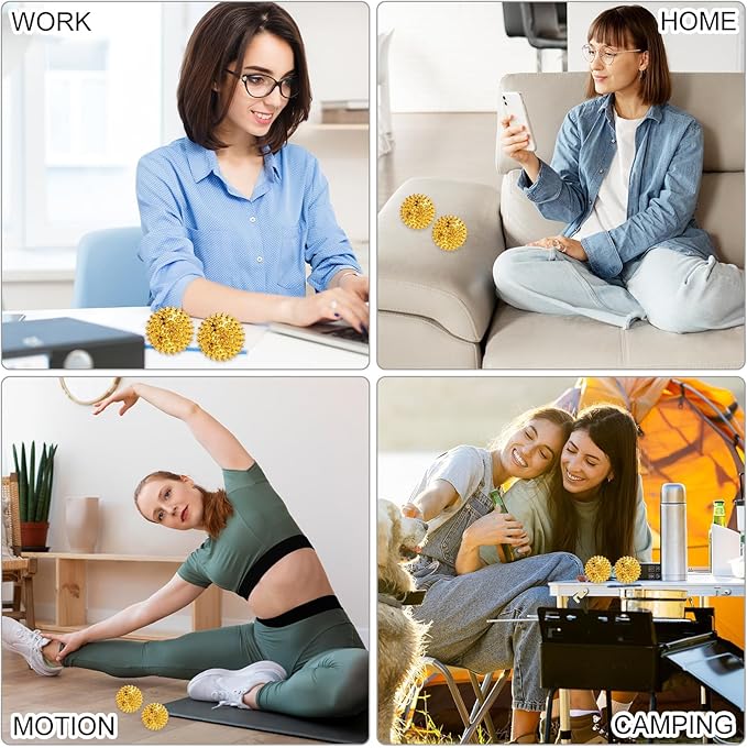 2 Pcs Hand Massage Ball,Pressing Hand Acupoints Balls,Magnetic Massage Balls, Hand Acupuncture Ball Massage Physical Body Acupressure, Manual Massage Balls