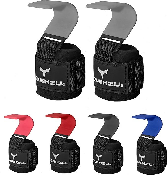Weight Lifting Hooks, Padded Weight Lifting Straps Wrist Straps for Men and Women, Premium Deadlift Straps for Weightlifting and Powerlifting, Weight Lifting Gloves for Pull Ups