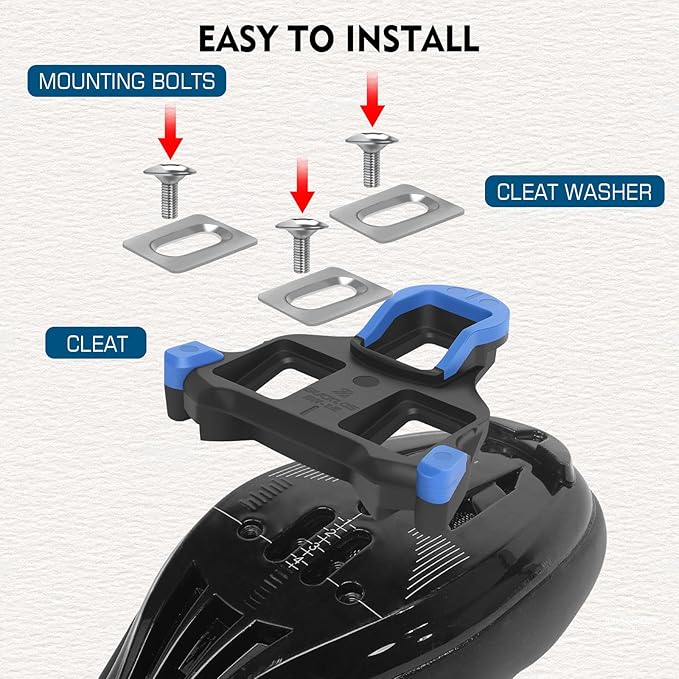 BUCKLOS SPD-SL Pedals PD-R8000 Road Bike Pedals - Bicycle Clipless Titanium Sealed Bearing Nylon/Aluminium Ultegra Clip Pedals Compitable with Shimano SPD-SL Cleats for Indoor Cycling (9/16")