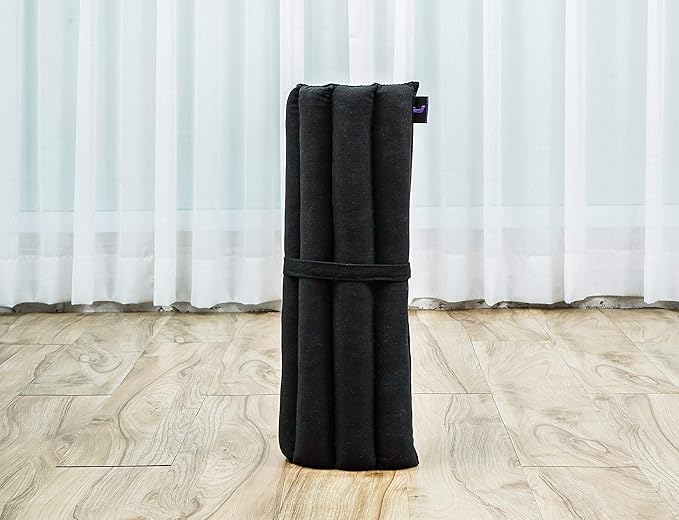 Leewadee Meditation Cushion Set – 1 Small Zafu Yoga Pillow and 1 Small Roll-Up Zabuton Mat Filled with Kapok