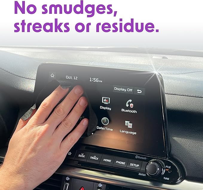 Wipex Ultimate Car Screen Cleaner - 48ct Auto Screen Wipes, Streak-Free & Residue-Free, Plant-Based Black Cloth for Interior, Mirrors & Dashboard, 24ct Individually Wrapped (Pack of 2)