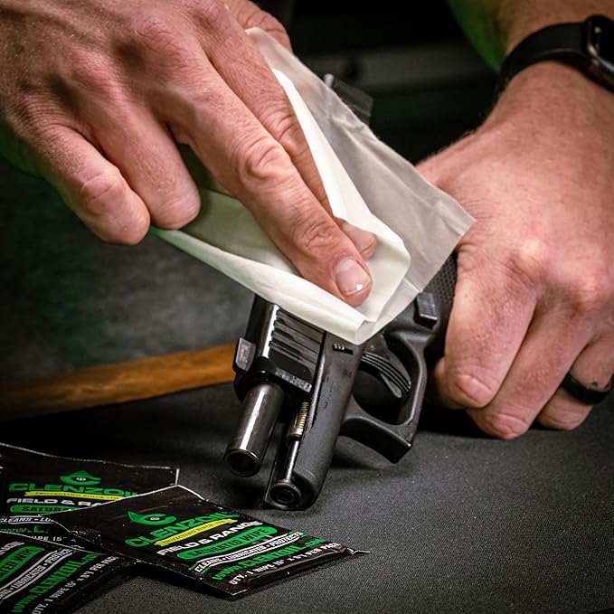 CLENZOIL Field & Range Single-Use Saturated Gun Oil Wipe Packets | Individual CLP Wipes | One-Step Gun Cleaning Oil & Lubricant Field Wipes for Hunting | 5Pk, 10Pk, and 20Pk Options