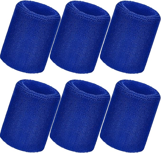 12 Pack Sweatbands Sports Wristband Cotton Sweat Band for Men and Women, Good for Tennis, Basketball, Running, Gym, Working Out