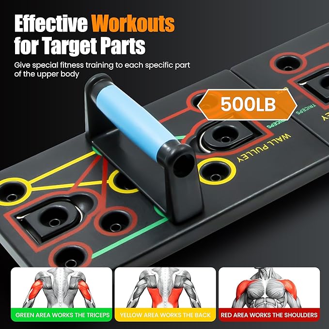 Push Up Board,Portable Dismountable 17 in 1 Push Up Bar at Home Gym,Professional Muscle Training Equipment is Available for Men and Women,The Ideal Gift for Fitness Enthusiasts,Pushup Board Set
