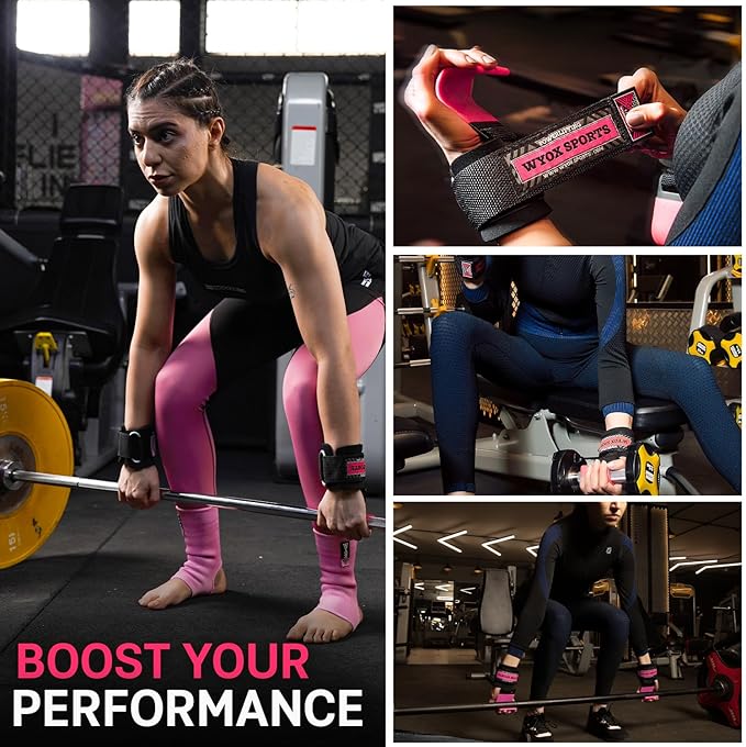 WYOX Weight Lifting Hooks for Men & Women (Pair) – Heavy Duty Wrist Support Straps with Hooks for Deadlifts, Pull Ups, Shrugs – Gym Lifting Straps with Grip Assist for Weightlifting & Strength Training