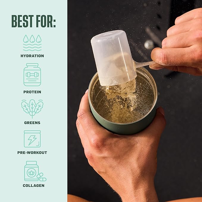 BlenderBottle 2-in-1 Insulated Stainless Steel Shaker Tumbler, Swig Leakproof Lid, Straw, BlenderBall, BPA Free, For Protein Shakes, Smoothies, And Pre Workout, 24 oz, Green (Seaglass)