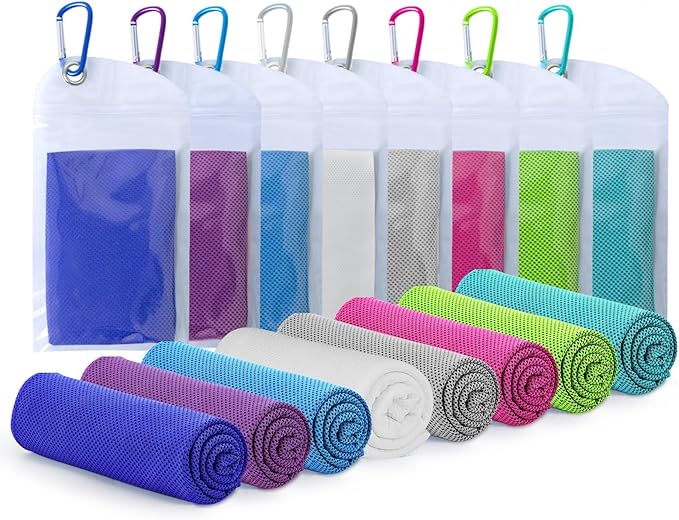Cooling Towels for Neck and Face, Ice Towel for Hot Weather, Soft Breathable Instant Towel, Cool Rags for Yoga, Golf, Sport, Gym, Workout, Camping, Fitness, Outdoor