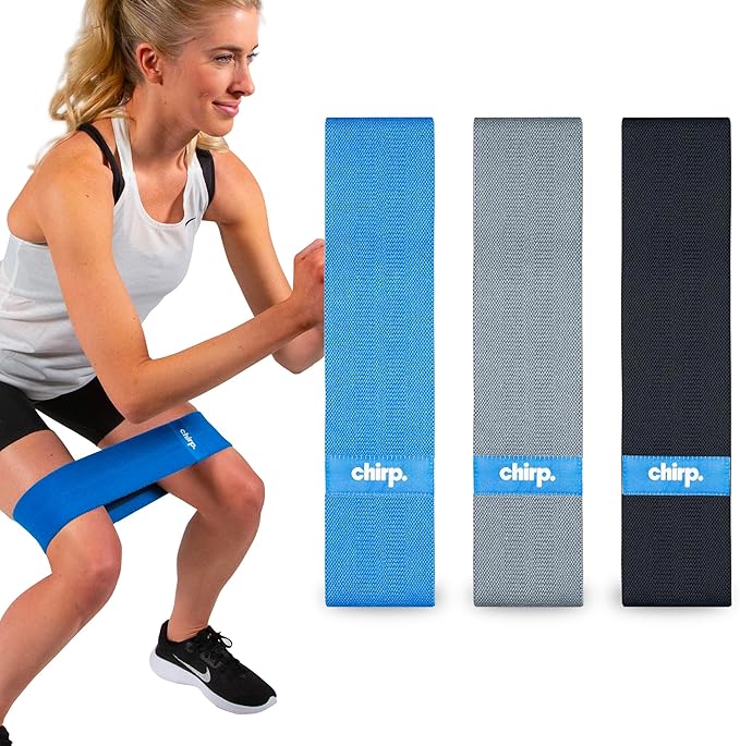Chirp Premium Quality Resistance Bands - Versatile, Strength, Flexibility, and Physical Therapy, Durable Exercise, Gym, Workout Bands for Men and Women - 3 Levels of Resistance, 31.5 Inches.