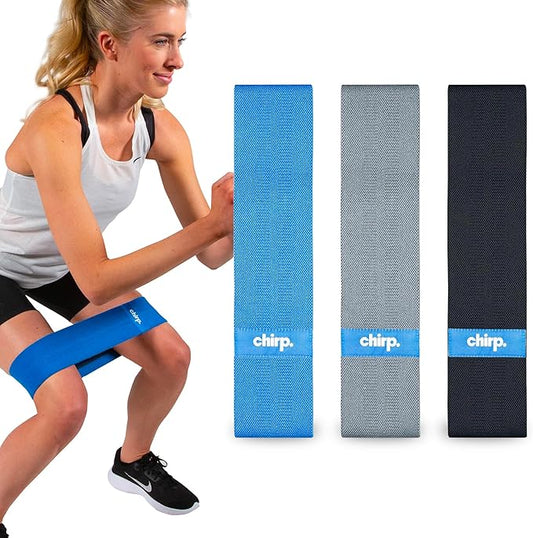 Chirp Premium Quality Resistance Bands - Versatile, Strength, Flexibility, and Physical Therapy, Durable Exercise, Gym, Workout Bands for Men and Women - 3 Levels of Resistance, 31.5 Inches.