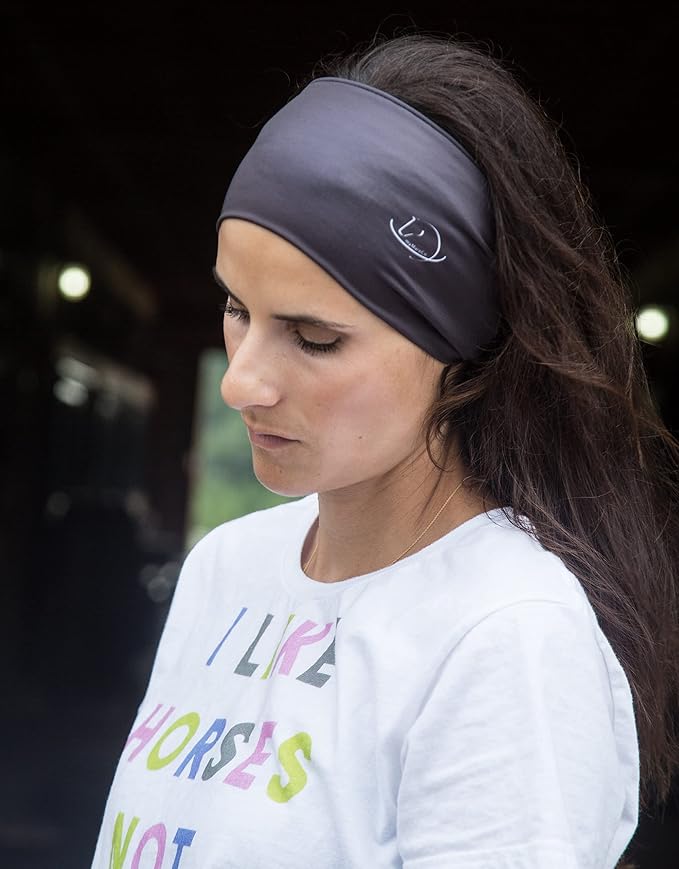Equestrian Headbands Designed to Wick Moisture and Protect Hair Under Helmets, for Horseback Riding, Biking, and Securing Ear Buds