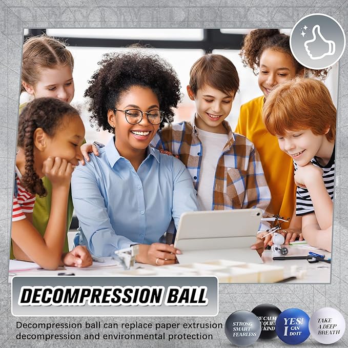 Jerify 72 Pcs Motivational Stress Balls Bulk Inspirational Stress Balls Colorful Foam for Adults Hand Exercise Small Therapy Fidget Relief Anxiety Toys for Coworkers Gifts Fidget(Cool Colors)