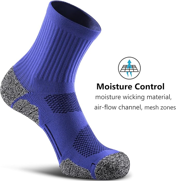 CWVLC Cushioned Compression Sport Quarter Socks for Men Women Youth