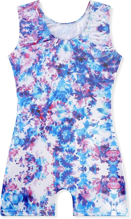 EQSJIU Leotards for Girls Gymnastics Sleeveless Sparkly Toddler Tumbling Outfits Dance Clothes Biketards for Kids 1-10 Years