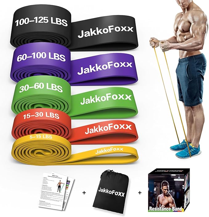 Resistance Bands,Pull Up Bands,Stretching Assist Bands Set for Men & WomenPortable Exercise, Muscle Training,Physical Therapy,Exercise Workout Bands for Working Out