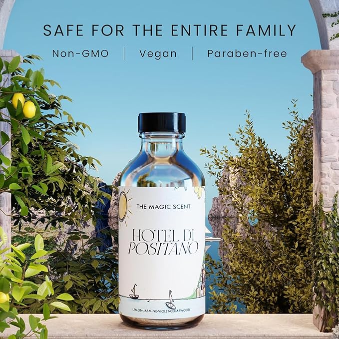 Hotel Di Positano Diffuser Oil Scents - Cold-Air & Ultrasonic Fragrance Oil for Diffuser - Inspired by Amalfi Coast, Italy - Essential Oils for Diffusers - 8.5 fl oz, 250 mL