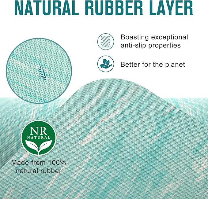 UMINEUX Extra Thick Yoga Mat, 2/5 Inch (10MM), Natural Rubber and TPE Non Slip Yoga Mats with Strap for Women Men, Eco Friendly Exercise Mat for Yoga, Pilates and Home Workout