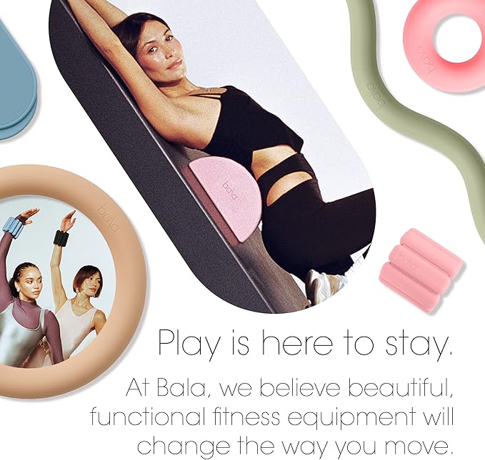 Bala Balance Blocks 2 Pack, Yoga Blocks for Working Out, (Sage) - Semi-Circular Yoga Accessories for Stretching & Exercise - Yoga Equipment for Home Workout - Yoga Block Essentials for Women & Men