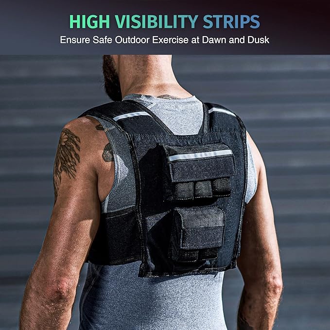 ZELUS 23lb|45lb Weighted Vest with Iron Weights for Exercise, Adjustable Weight Vest for Men, Workout Vest for Home Workouts Cardio Strength Training Weight Loss