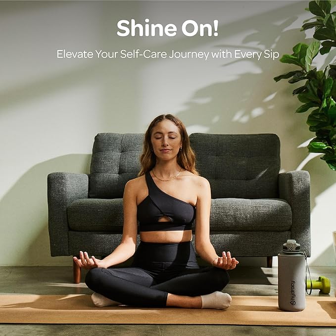 Hydracy Water Bottle with Time Marker -Large BPA Free Water Bottle & No Sweat Sleeve -Leak Proof Gym Bottle with Fruit Infuser Strainer & Times to Drink -Ideal for Fitness Sports & Outdoors