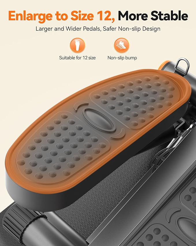 Niceday Steppers for Exercise, Stair Stepper with Resistance Bands, Mini Stepper with 300LBS Loading Capacity, Hydraulic Fitness Stepper with LCD Monitor