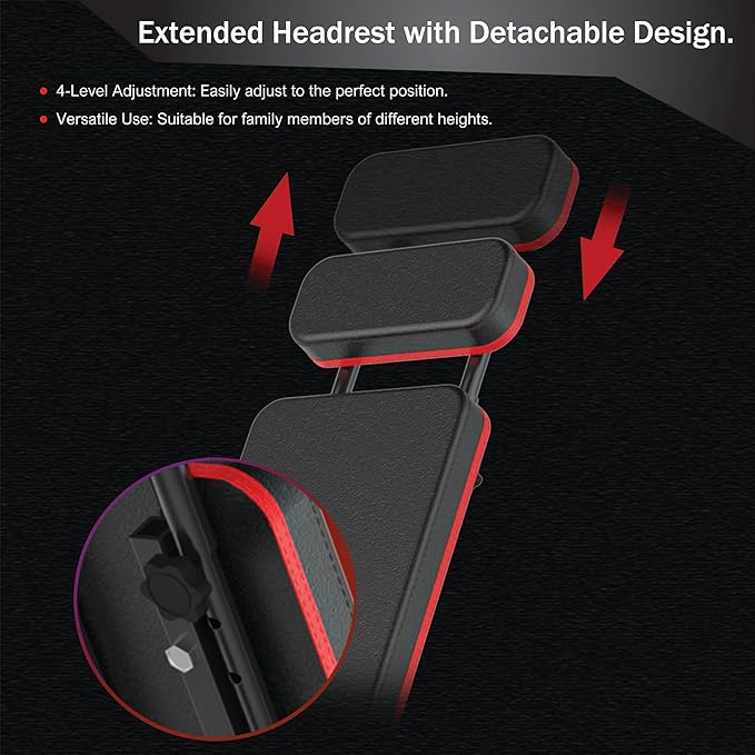 Adjustable Weight Bench, Foldable, Incline/Decline/Flat, Full Body Workout, Extended Head Design, 660 lbs/300 kgs Capacity